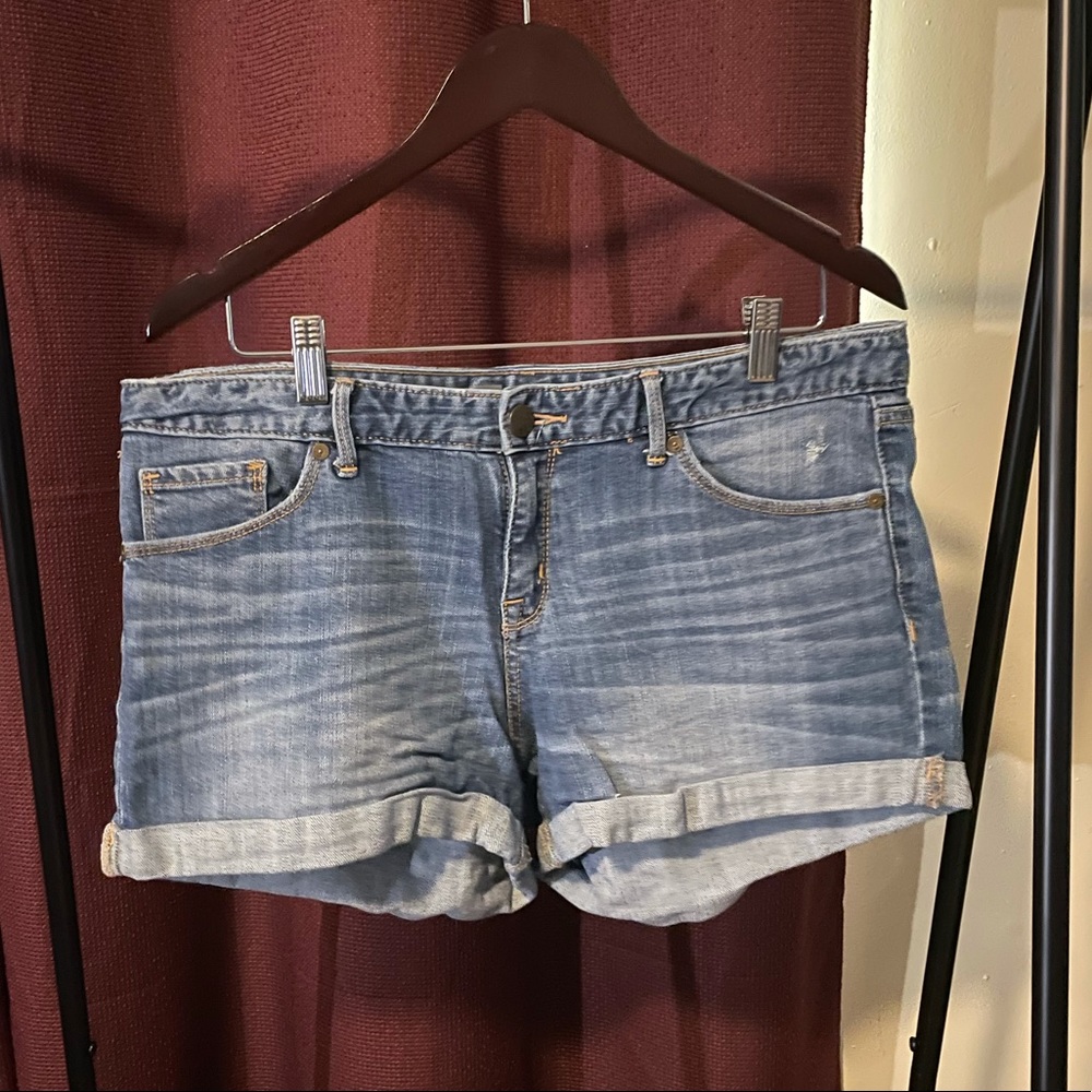 Mossimo Premium Denim Blue Washed Jean Shorts
